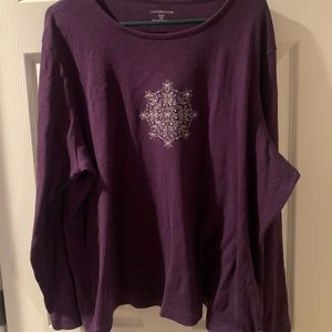 Purple snowflake shirt